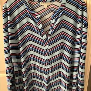 Striped Top in Blue and Red, size M